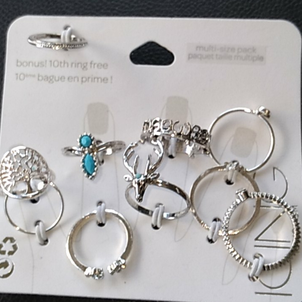 NWT "Icing" 10 pk assorted rings